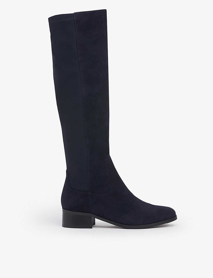 suede boots flat heel