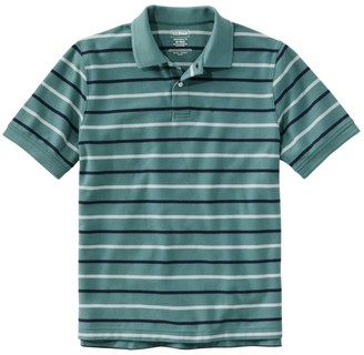 L.L. Bean Men's Premium Double L Polo, Banded Short-Sleeve Without Pocket Stripe