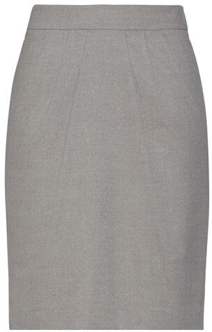grey pencil skirt midi