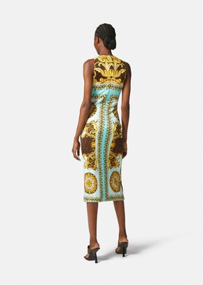 Versace Fendace Gold Baroque Midi Dress - ShopStyle