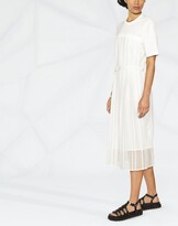 Thumbnail for your product : Moncler Logo-Patch Belted Midi Dress