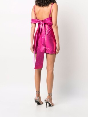 Loulou Cut-Detail Fitted Silk Dress