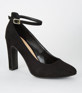 Thumbnail for your product : New Look Wide Fit Suedette Ankle Strap Courts