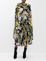 Sibby Floral-print Gathered-crepe Dre 