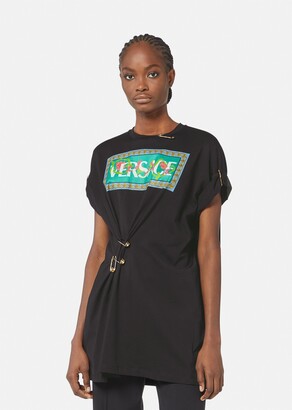 Versace Safety Pin Acid Bouquet T-Shirt Dress - ShopStyle