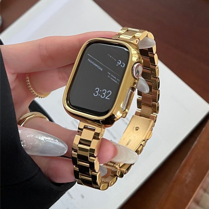 None Stainless Steel Band For Apple Watch Strap 49mm 42mm 44mm Metal Bracelet iWatch Ultra Series 8 7 6 SE 5 4 3 for Women 45mm 41mm