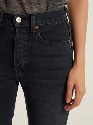 RE/DONE Zip Cuff High Rise Skinny Jeans - Womens - Black