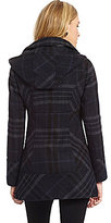 Thumbnail for your product : GUESS Plaid Wool-Blend Duffle Coat