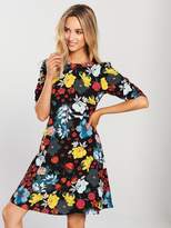 Thumbnail for your product : Very Ruched Sleeve Tea Dress - Print