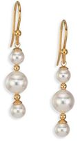Thumbnail for your product : Majorica 5MM-8MM White Pearl Triple-Drop Earrings