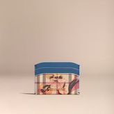 Thumbnail for your product : Burberry Peony Rose Print Haymarket Check and Leather Card Case