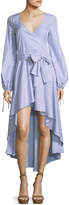 Thumbnail for your product : Caroline Constas Lena High-Low Long-Sleeve Striped Poplin Dress