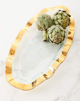 Thumbnail for your product : Annieglass Large Oval Ruffle-Trim Platter