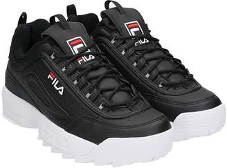 Fila Disruptor Low Black Leather Sneakers