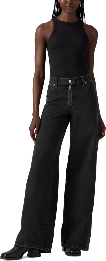 Levi's Women's Cotton '94 Mid-Rise Wide-Leg Moto Jeans