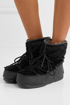 Thumbnail for your product : Moon Boot Monaco Rubber And Faux Fur Snow Boots - Black