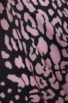 Thumbnail for your product : McQ Lace-trimmed Leopard-print Crepe De Chine Slip Dress
