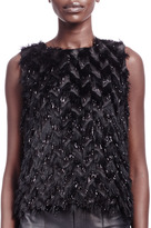 Thumbnail for your product : Lanvin Feather-Effect Sleeveless Top