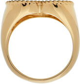 Thumbnail for your product : Yvonne Léon Gold & Blue Coeur Signet Ring