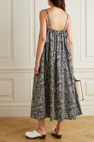 Thumbnail for your product : Matteau + Net Sustain Floral-print Organic Cotton-poplin Midi Dress - Blue