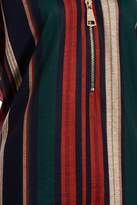 Thumbnail for your product : Quiz Rust Green And Stone Stripe Zip Top