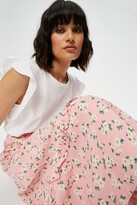 Thumbnail for your product : Dorothy Perkins Womens Petite Pink Daisy Maxi Skirt
