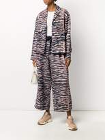 Thumbnail for your product : Odeeh long sleeve tiger stripe blazer