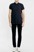 Thumbnail for your product : Topman Short Sleeve Houndstooth Shirt