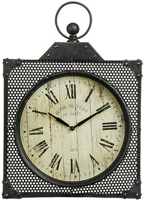 Premier Housewares New York Loft Black Wall Clock