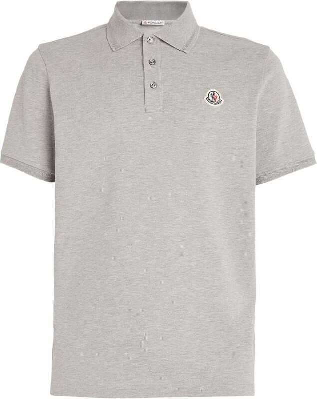 Moncler Piqué Logo-Patch Polo Shirt - ShopStyle