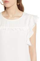 Thumbnail for your product : Halogen Flutter Sleeve Crepe Top