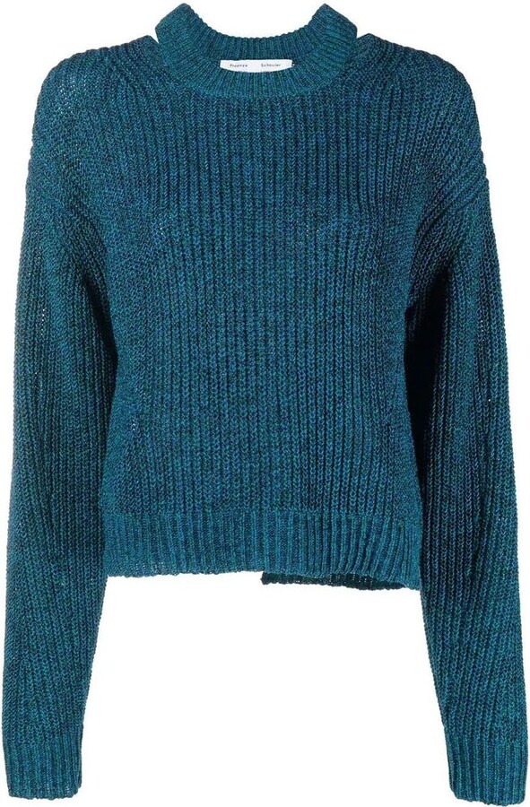 Proenza Schouler White Label Cut-Out Crewneck Jumper