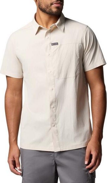 Columbia Men's Sage Peak Button Up Shirt Medium Ripple Blue