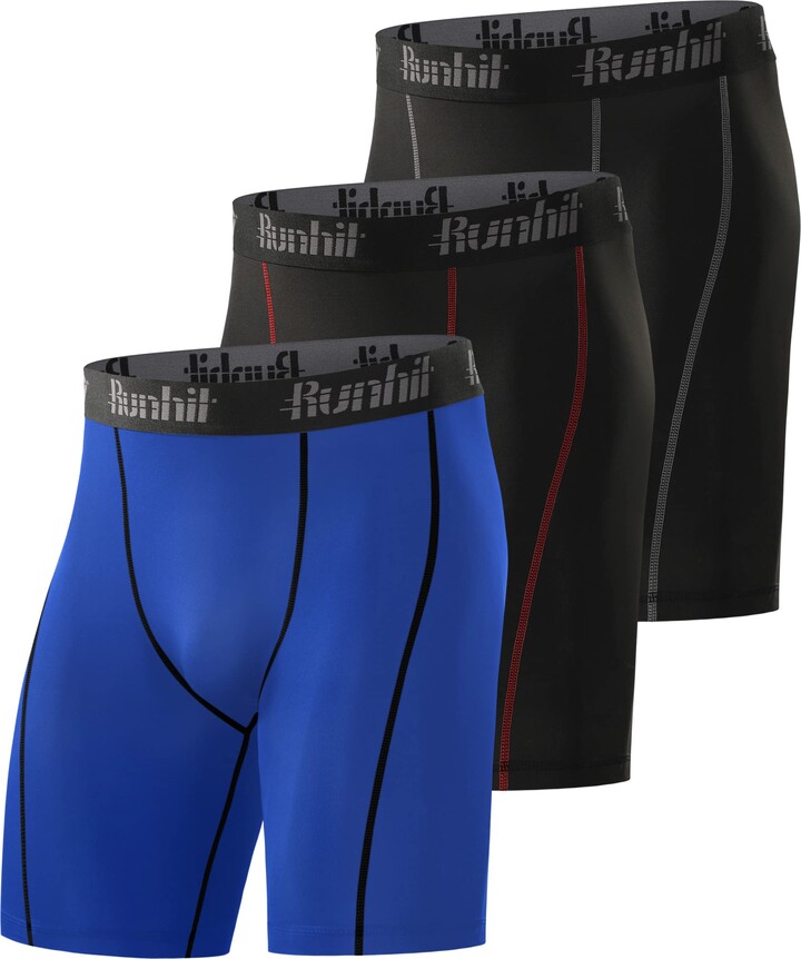 Runhit Compression Shorts Men Underwear Spandex Running Shorts Workout ...