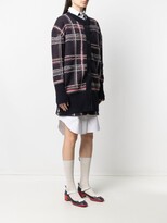 Thumbnail for your product : Thom Browne Check-Pattern Cardi-Coat