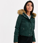 Thumbnail for your product : Noisy May Petite Mona quilted parka coat