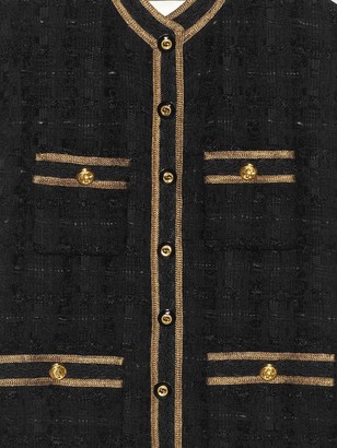 Gucci Tweed sleeveless vest with decorative trim