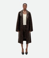 Oversized Fit Embossed Leather Coat 
