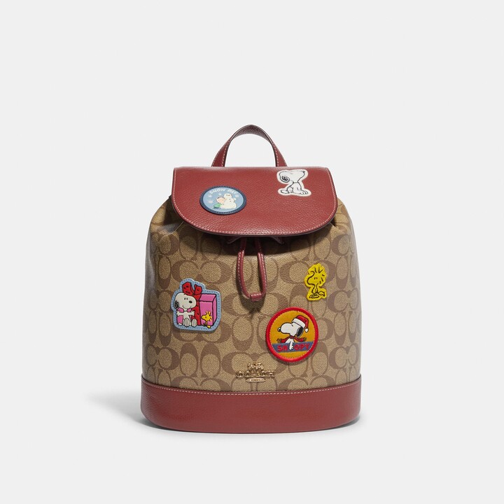 Coach Outlet Coach X Peanuts Dempsey Drawstring Backpack In Signature