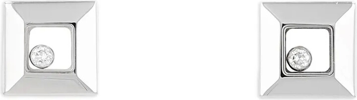 Chopard Pre-Owned 18K white gold Icon diamond earrings