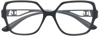 Dolce & Gabbana Eyewear Oversize-Frame Clear Glasses