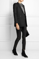 Thumbnail for your product : Saint Laurent Pinstriped wool-twill blazer