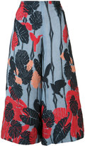 Yigal Azrouel - hummingbird print trousers - women - Polyester/Viscose - 2