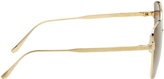 Cartier Gold Angled Cat-Eye Sunglasses