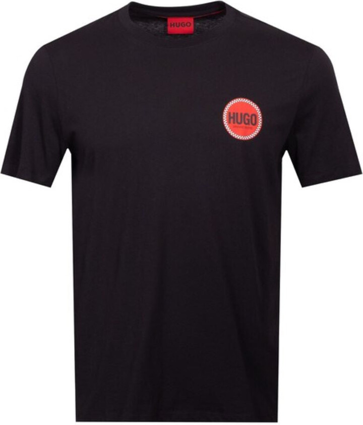 HUGO BOSS Men's Danetchorb Patch Logo T-Shirt Black