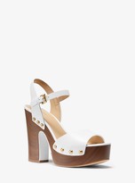 michael kors blake leather platform sandal
