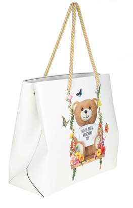 Moschino Shoulder Bag With White Floral Print