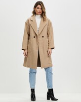Thumbnail for your product : Atmos & Here Atmos&Here - Women's Brown Coats - Vanessa Wool Blend Coat - Size 12 at The Iconic