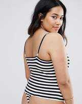 Thumbnail for your product : ASOS Curve Cami Body With Wrap Front In Stripe