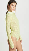 Thumbnail for your product : Alexander Wang Alexanderwang.T Stretch Lace Long Sleeve Bodysuit